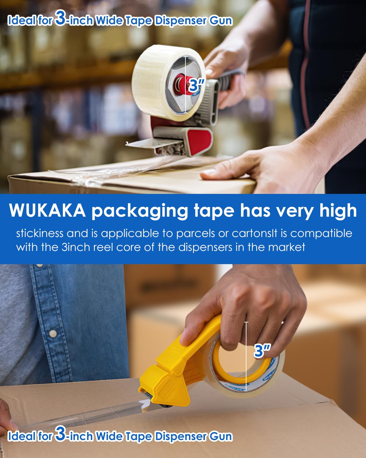Packing Tape, 36 Rolls Clear Packing Tape 2 Inches Wide, 65 Yards Per Roll