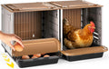 Chicken Nesting Box, 2 Compartment Nesting Boxes for Chickens, Large Chicken Laying Boxes for Egg Collection & Hen on