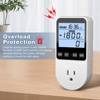 Upgraded Watt Meter Plug Home Energy Monitor Consumption 8 Modes Display