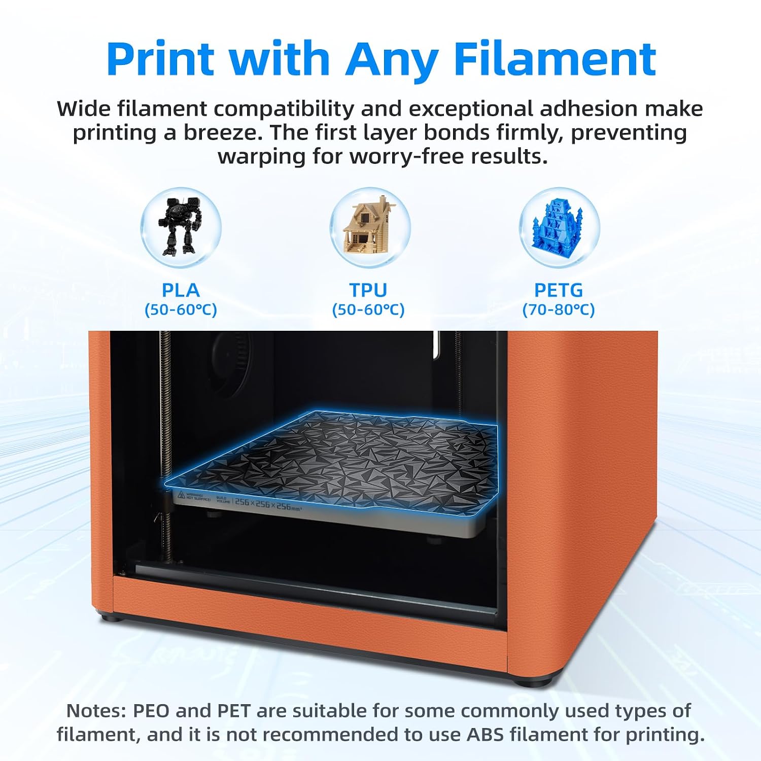 Designer Series Smooth PEO+Textured PEI Build Plate for Bambu-Lab P1P P1S P2S X2D X1C X1E A1 257x257mm, Double Sided