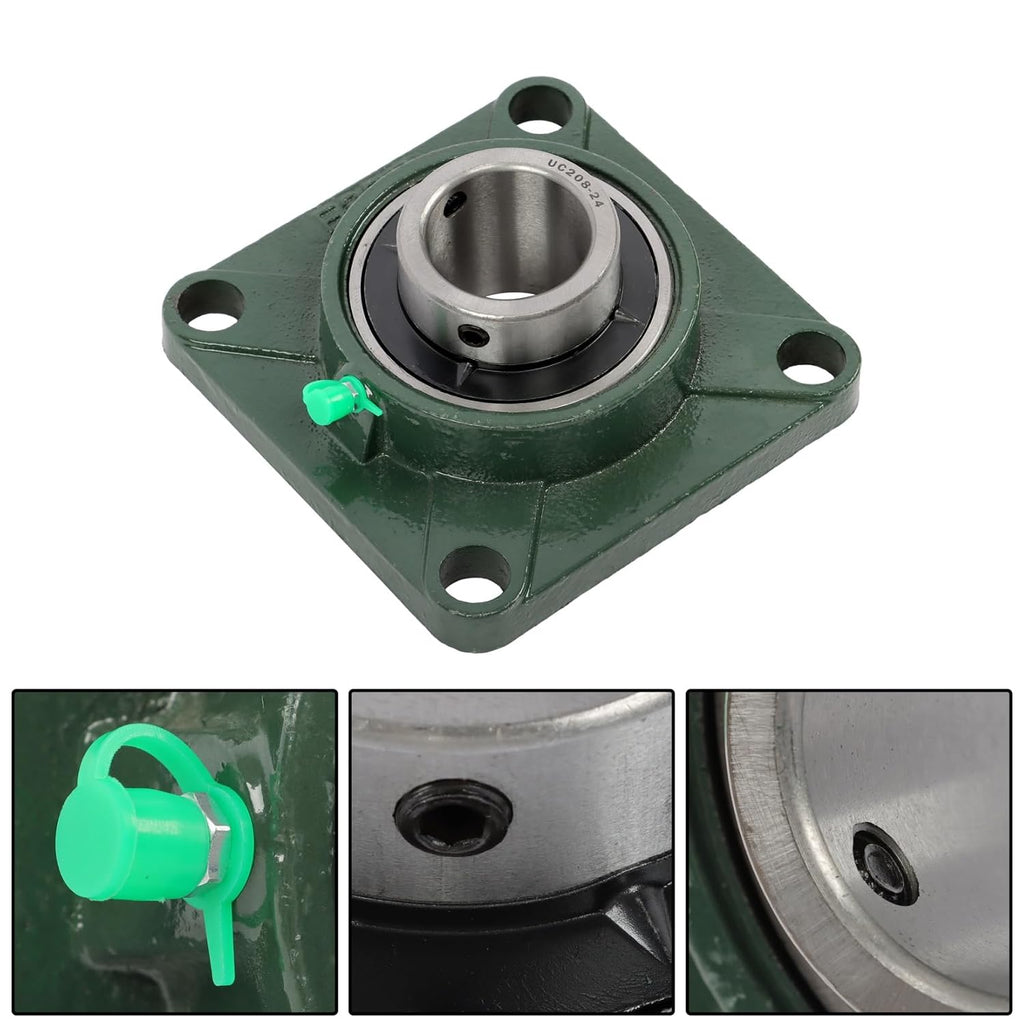 findmall UCF208-24 Pillow Block Bearing 1-1/2" 4-Bolt