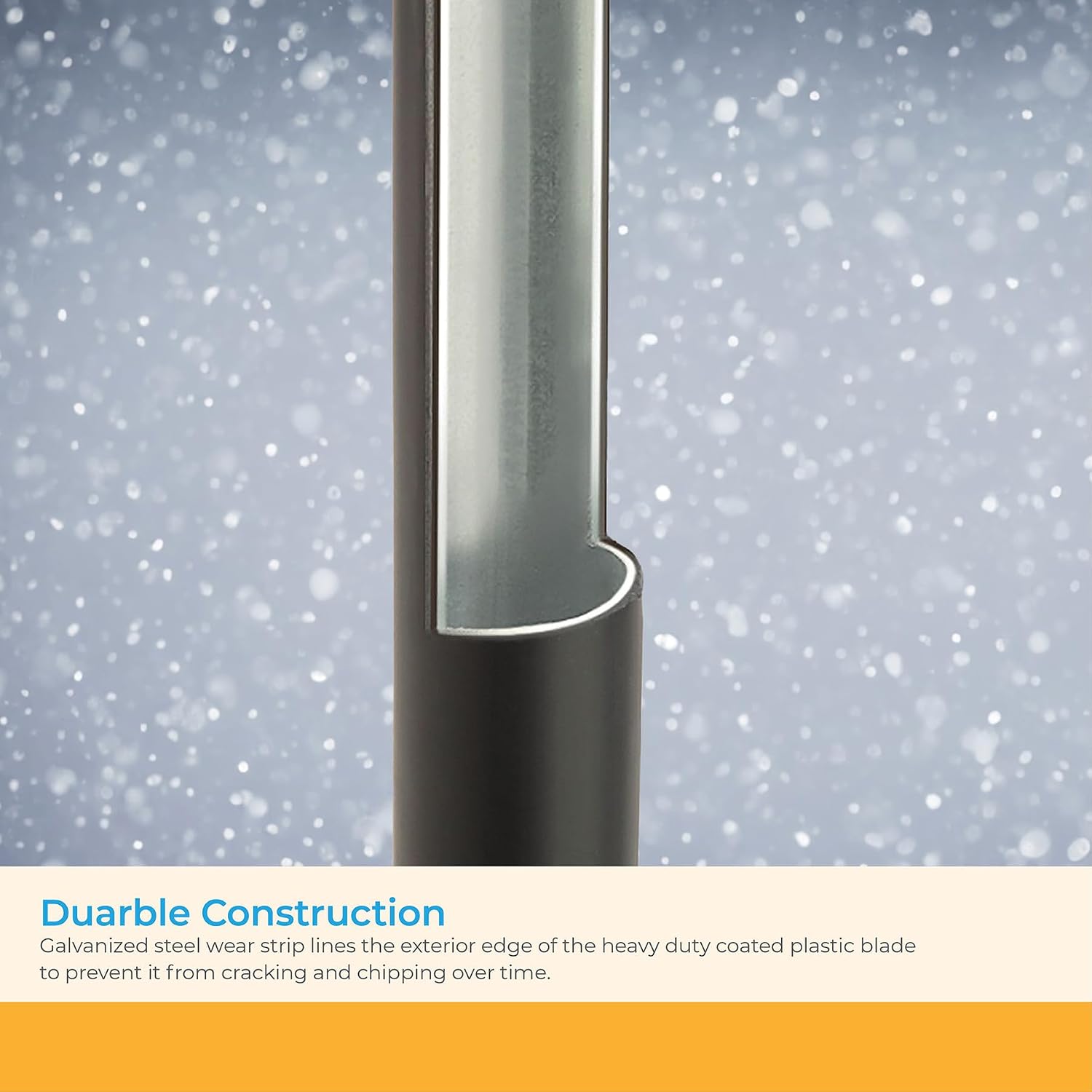 20" Combination Snow Shovel/Pusher, Grey/Black