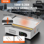 Commercial Electric Griddle, 23", Countertop Flat Top Griddle