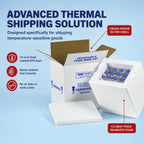 Insulated Shipping Boxes, 8" x 6" x 9", White (8-Pack)