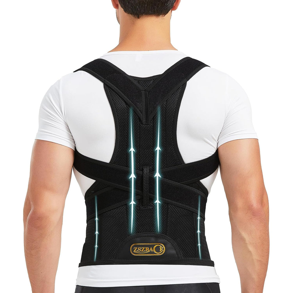 Back Brace and Posture Corrector for Men and Women Adjustable Back Straightener Posture Corrector, Scoliosis and
