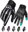 Motorcycle Gloves for Men Women Touchscreen, Lightweight Dirt Bike Glove Non-Slip, Skeleton Motorcycle Riding Glove