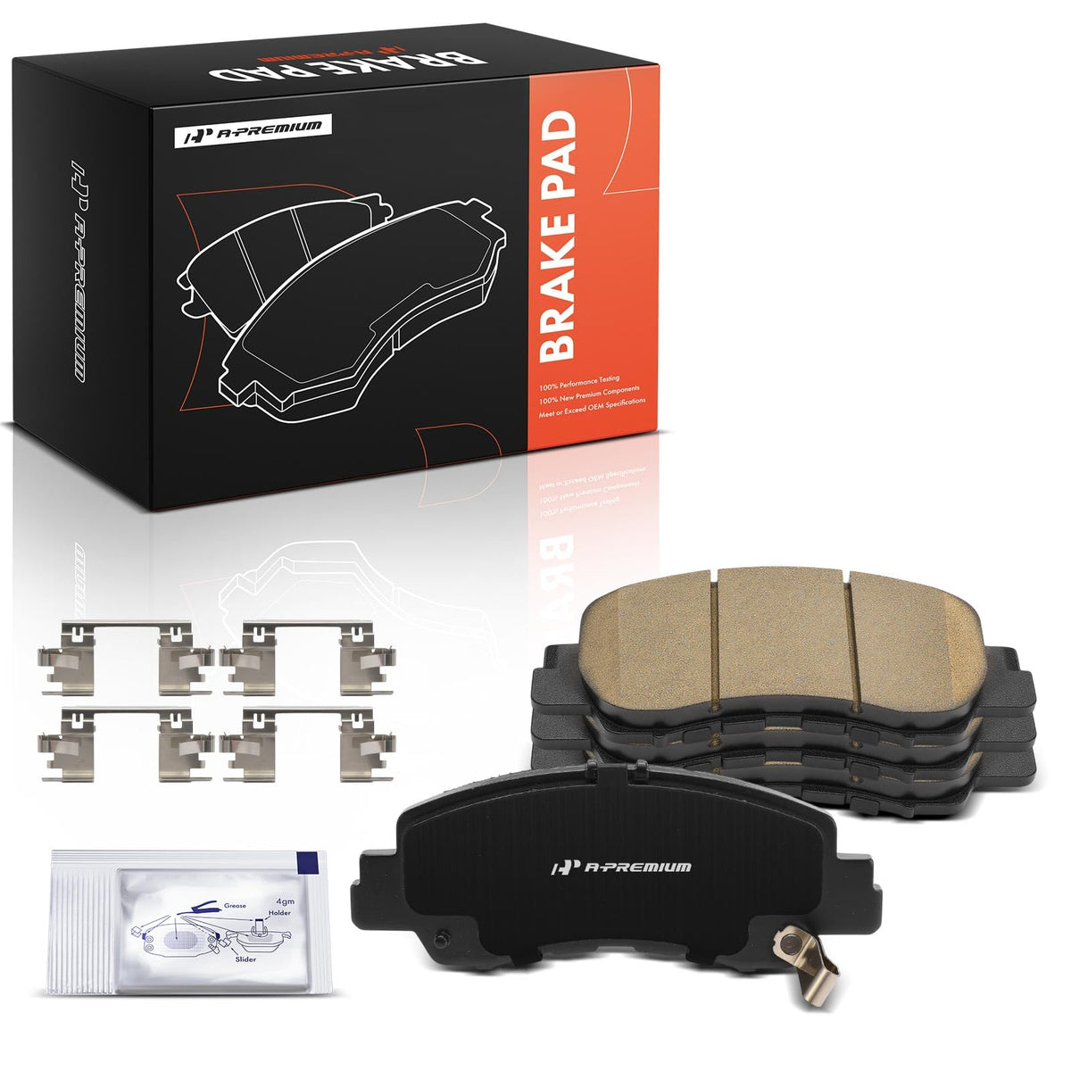 A-Premium Front Ceramic Brake Pads Compatible with Mitsubishi