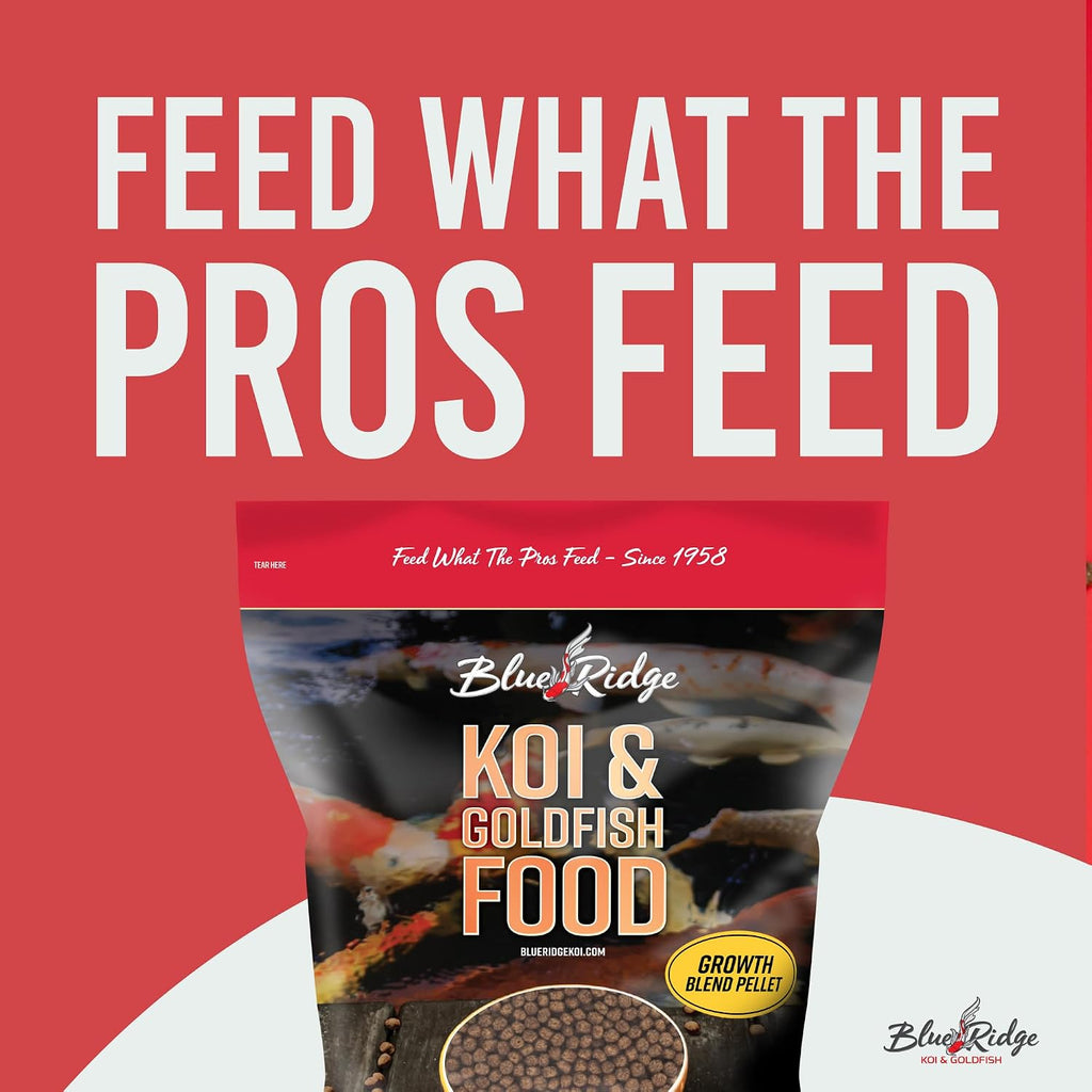 Blue Ridge Koi Fish Food, Growth Formula Blend, 3/16" Pellets, 5 lb
