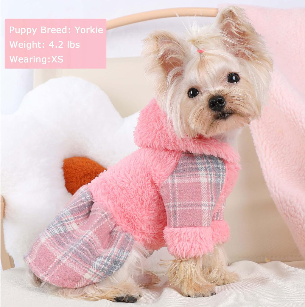 Dog Hoodie Sweater Clothes for Small Dogs Boy Girl Pet Hoodies for Cold Weather Coats Spring Dog Sweatshirt for
