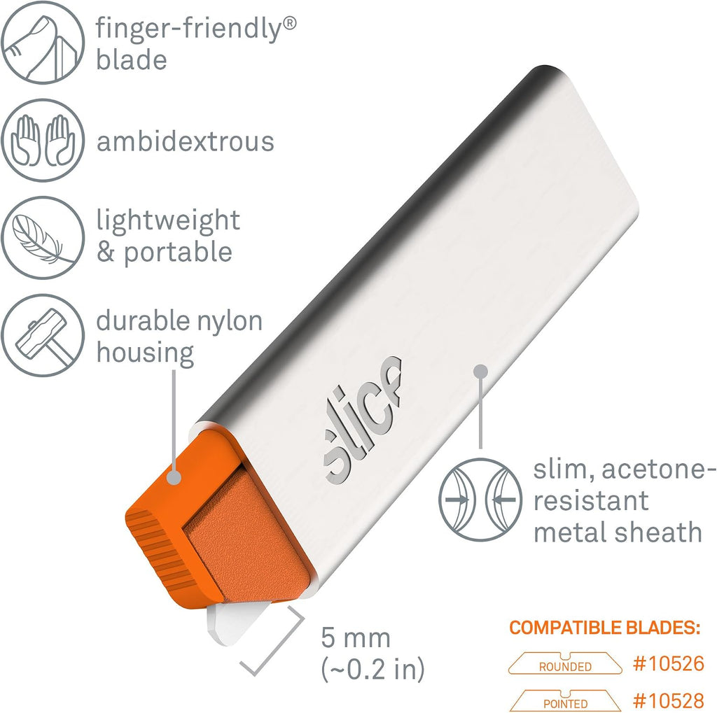 Manual Carton Cutter | Safe Ceramic Box Cutter | Lasts 11x Longer than Metal | Single Edge Razor Blade | Mini Box