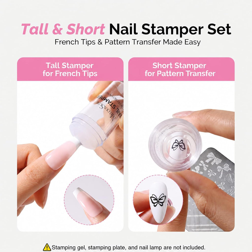 French Tip Tool, Long & Short Nail Stamp, 11PCS