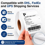 4x6 Direct Thermal Shipping Label Roll - Commercial Grade 1000 Labels