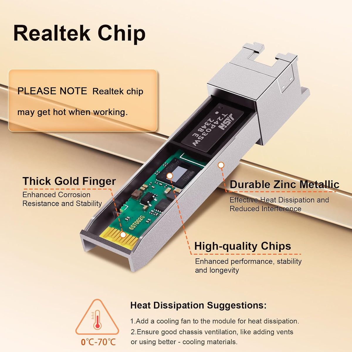 4Pack 10Gb SFP+ to RJ45 Ethernet Transceiver, 10Gbase-T Copper SFP Module