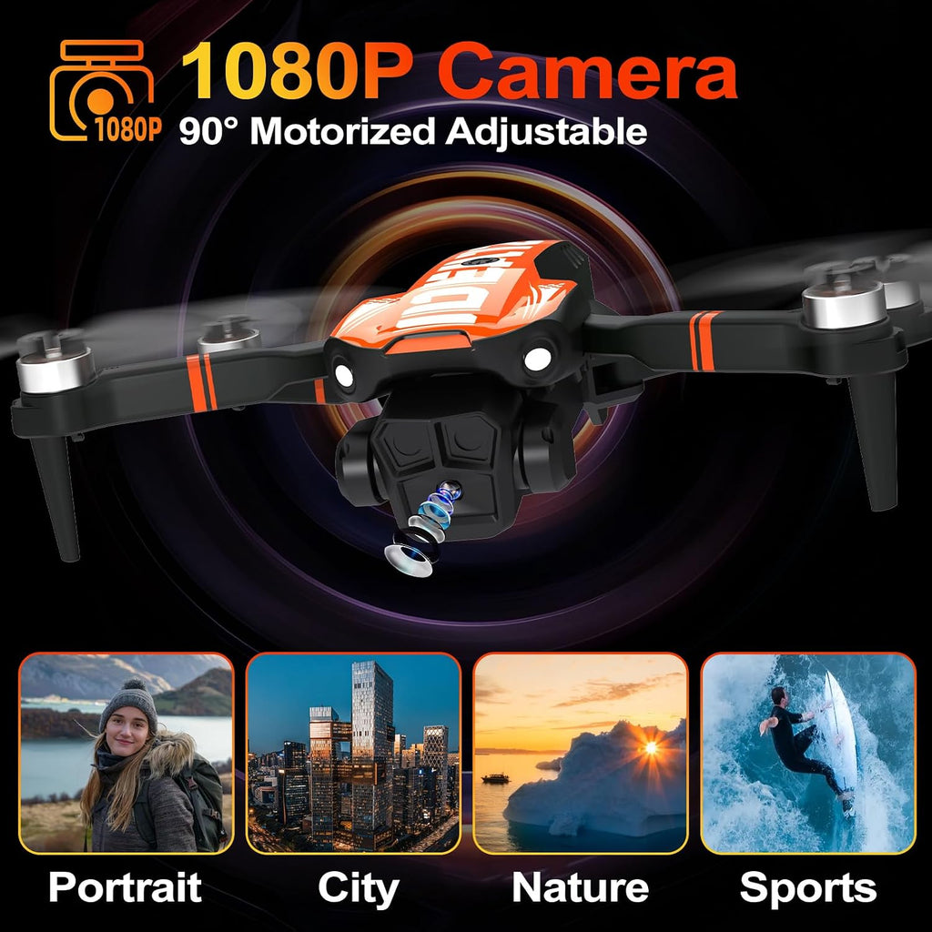 GPS Drone with Camera for Adults Professional, Auto Return Follow Me FPV Video Drones with Brushless Motor, Circle