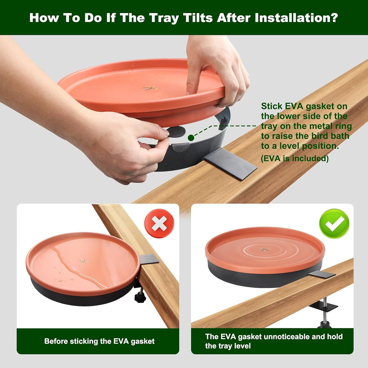 Heated Bird Bath for Outdoors for Winter, 3 Easy Ways to Mount Detachable Bird Bath Bowl, 75W Heated Bird Baths with