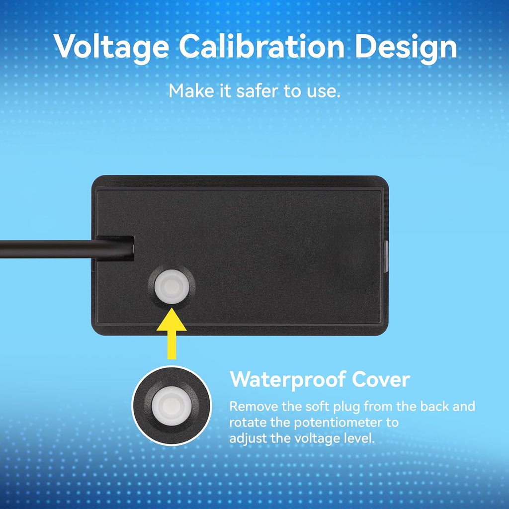 Waterproof Battery Monitor 12V 24V 36V 48V 72V Battery Meter 8-100V, Capacity Tester LCD Display Color Screen