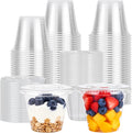 9 oz Plastic Cups with Lids 50 Pack, Disposable Clear Cups with Lid