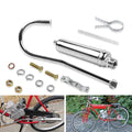 FLYPIG Chrome Muffler Exhaust Pipe for 49cc 50cc 66cc 80cc