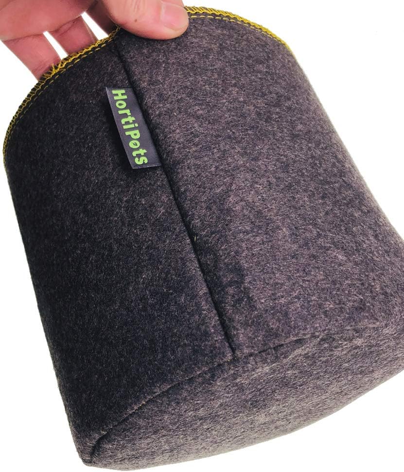 Fabric Pots 1 Gallon Non So Floppy Air Pruning Cloth Grow Bags Black Gray (Pack of 6)