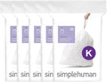 Code K 100 Count Custom Fit Liners, Drawstring Kitchen Trash Bags, One-by-One Mess-Free Dispense, Extra Thick &