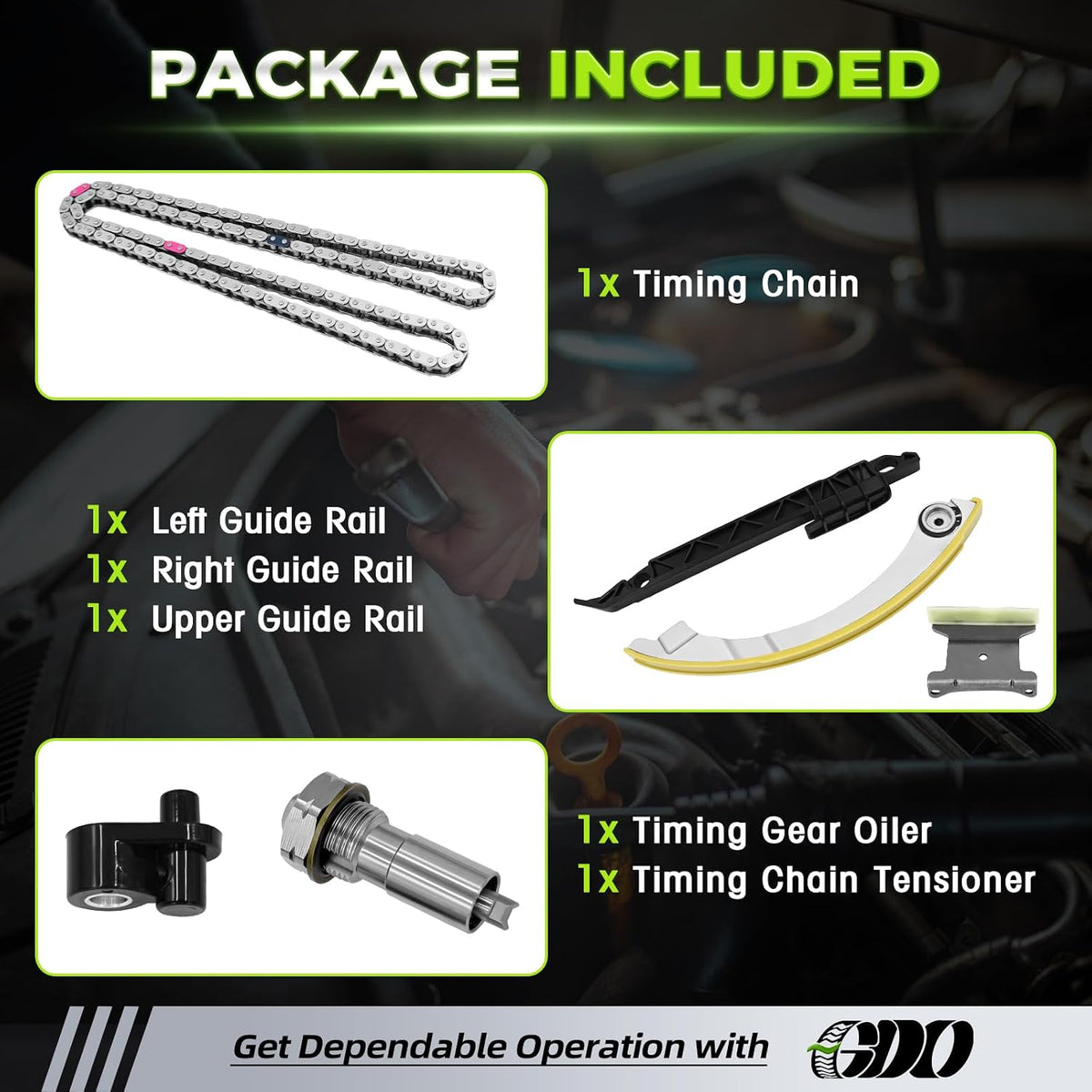 2.4 Ecotec Timing Chain Kit W/Tensioner 94201S Compatible with 2010-2017 Chevy Equinox Malibu, GMC Terrain, Buick Verano Regal Lacrosse, Saturn Aura/Vue,2.4L 2.0L 2.2#12680750 Kit Cadena De Tiempo