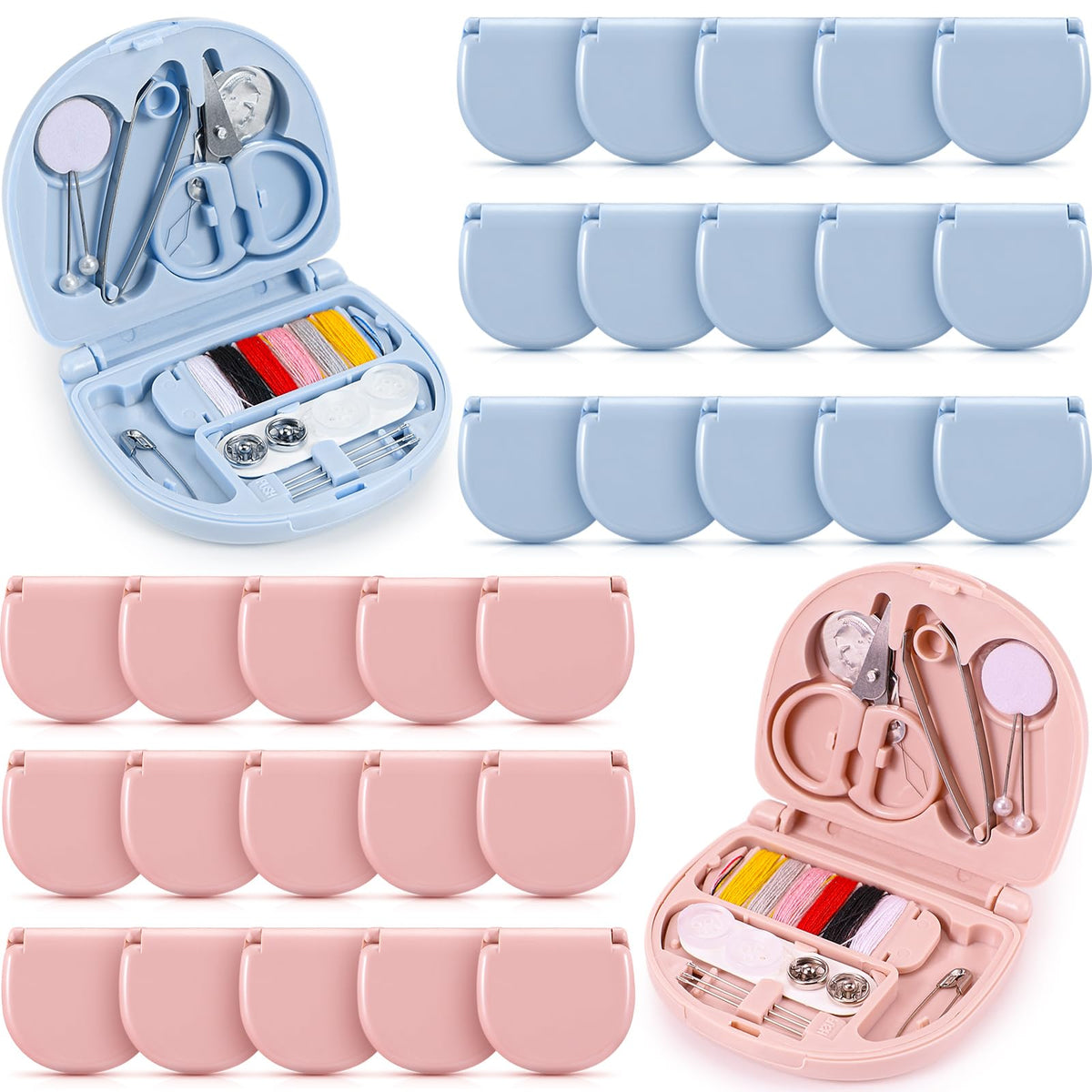 30 Pieces Mini Travel Sewing Kit Basic Portable Emergency Sewing