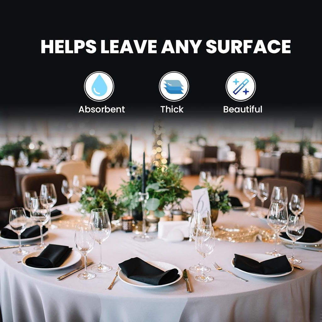 Perfectware 2 Ply Black Dinner Napkin Pack of 125