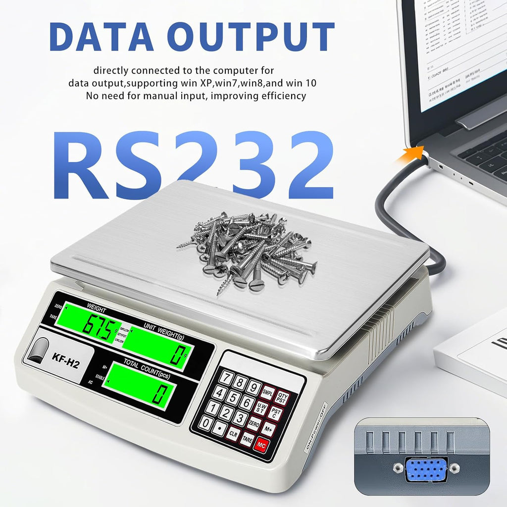 Industrial Counting Scale, 30kg/0.5g Digital Coin Scale for Coin