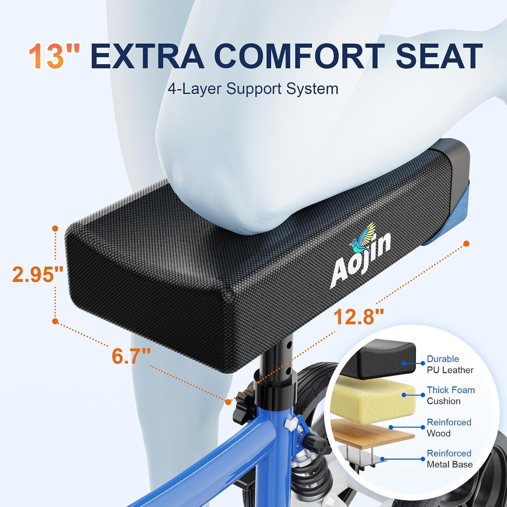 Knee Scooter for Adults for Foot Injuries, Storage Bag, 8'' Wheels