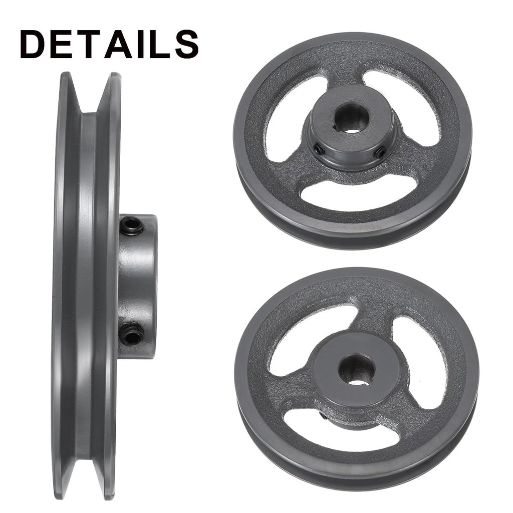 uxcell AK54-3/4 V-Belt Sheave 3/4" Bore, 5.25" OD, Single Groove Web Sheave