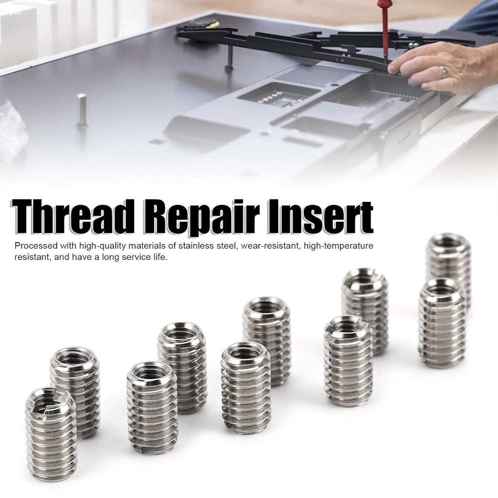 BORDSTRACT 10pcs Self Tapping Thread Inserts,M4x0.7-M6x1