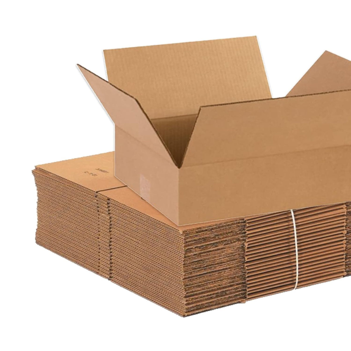 Shipping Boxes Flat 14"L x 12"W x 4"H 25-Pack - Corrugated Cardboard Box for Moving, Mailing, Packing, Packaging and