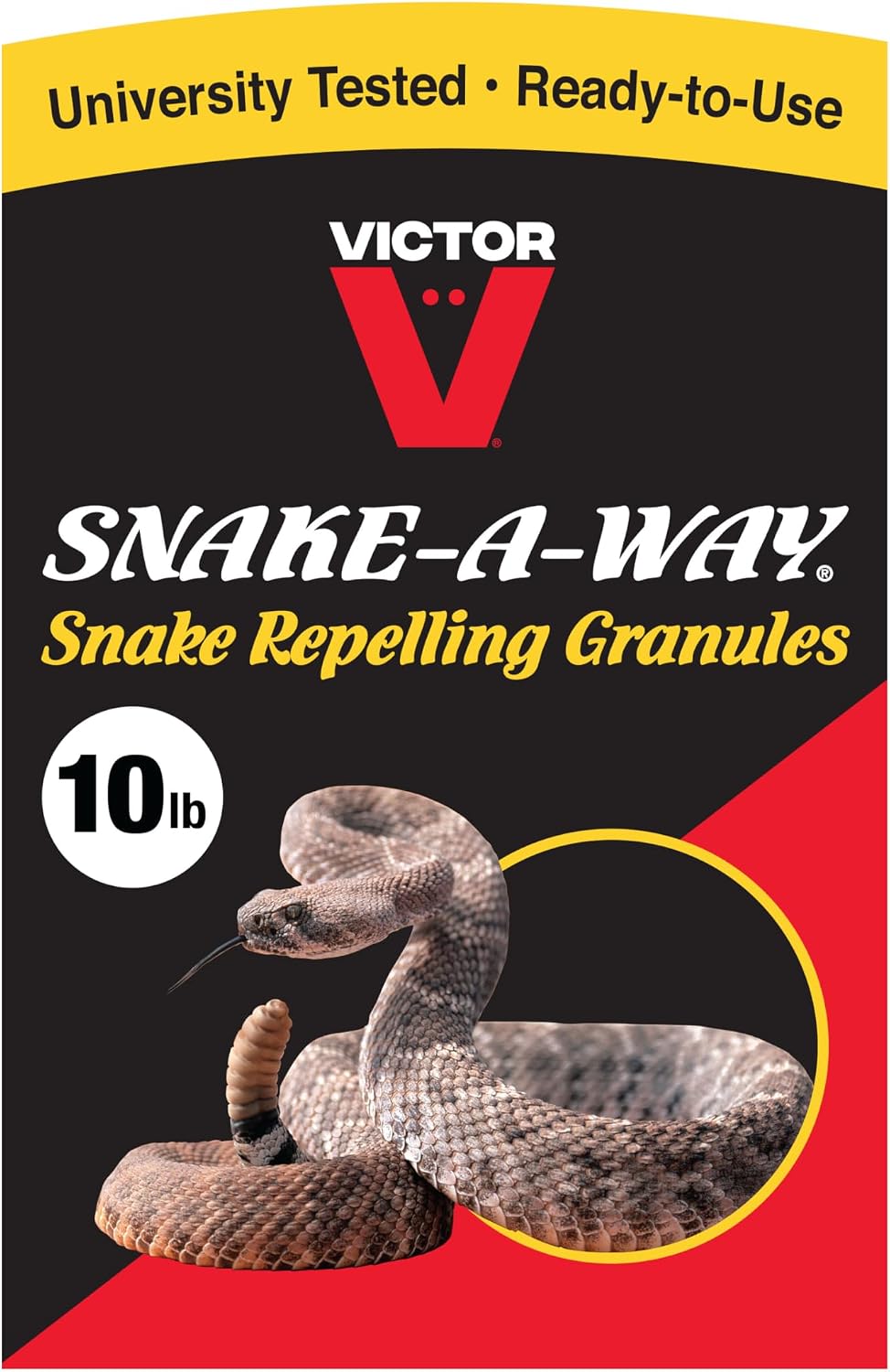 Snake-A-Way Outdoor Snake Repellent Granules for Yard, 10 lb Bag | EPA-Registered Pest Control, Repels Venomous and