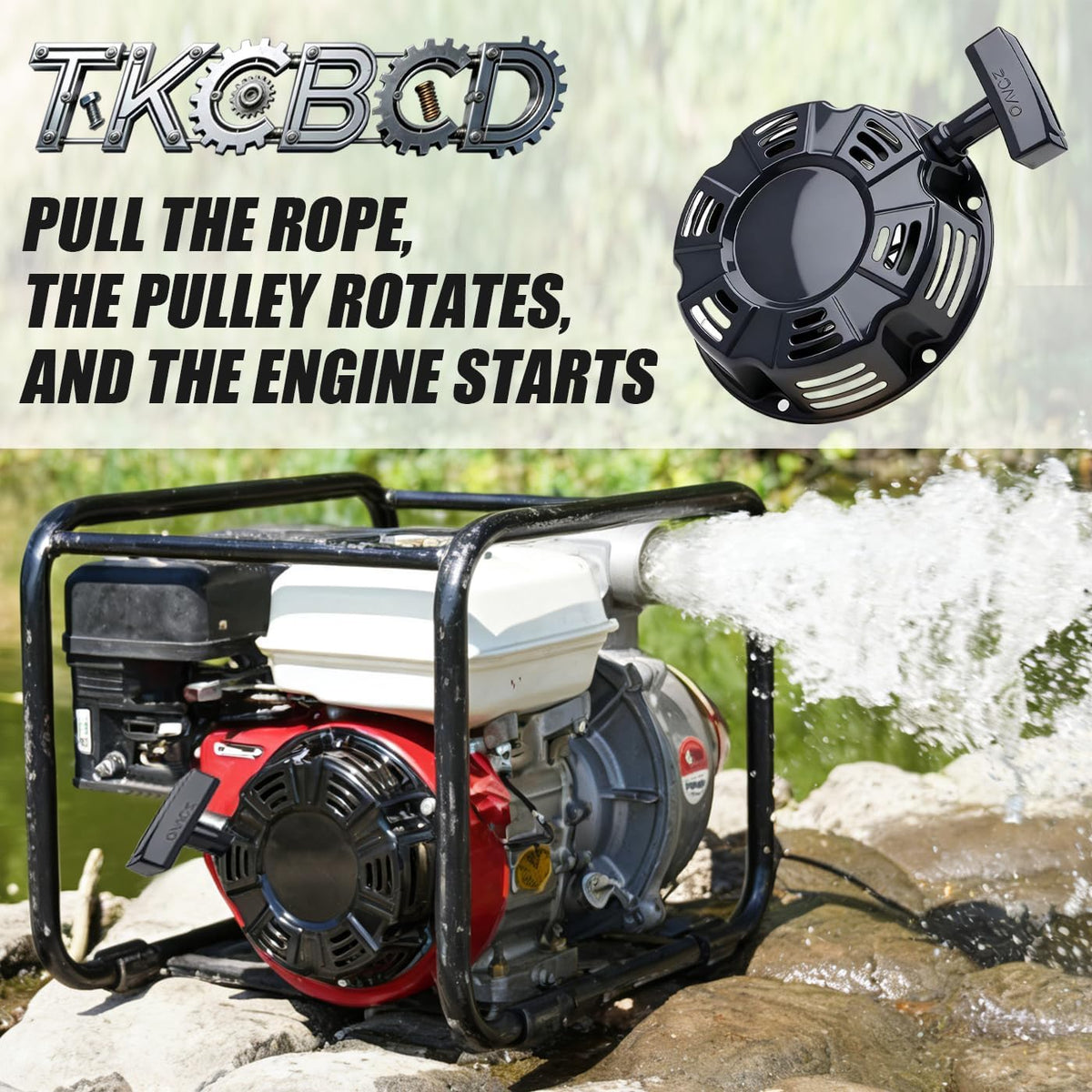 Recoil Starter Compatible with Kohler SH265 SH270 SH255 196cc