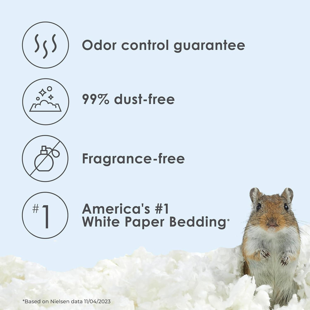 Clean & Cozy White Paper Bedding, Made for Small Animals, 85 Liters