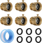 6-Pack Vacuum Breakers, 3/4" Inch GHT Hose Bibb Connector, Backflow Preventer, Anti-Backflow Vacuum Breakers for Garden Hose