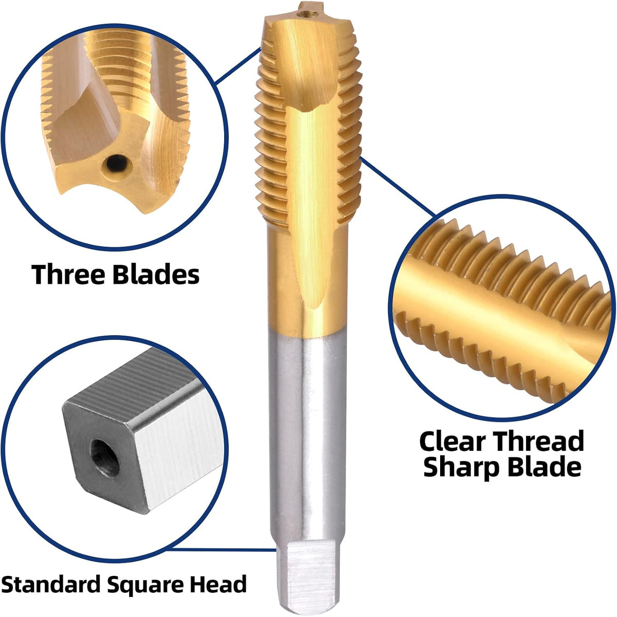 Burkit M16 Titanium Coated Spiral Point Tap