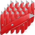 20 Pcs Box Cutter Bulk Retractable Utility Knife, Red