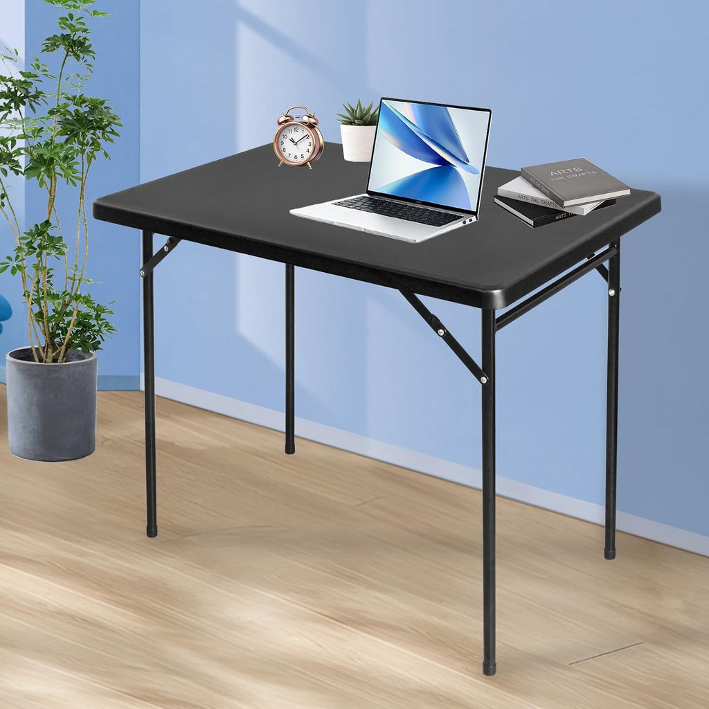3ft Rectangular Folding Table, All-Occasion Plastic Event Table for Indoor and Outdoor, Portable Desk, Camping