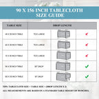 Classic Series 2 Pack 90 * 156inch White Rectangle Tablecloth
