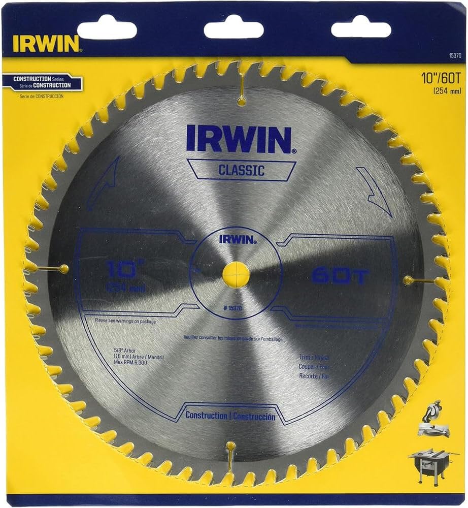 Tools Classic Series Carbide Table/Miter Circular Saw Blade, 10-Inch, 60T (15370)
