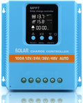 Upgraded 100A MPPT Solar Charge Controller 12V 24V 36V 48V LCD Display Battery Intelligent Regulator Max 100V Input