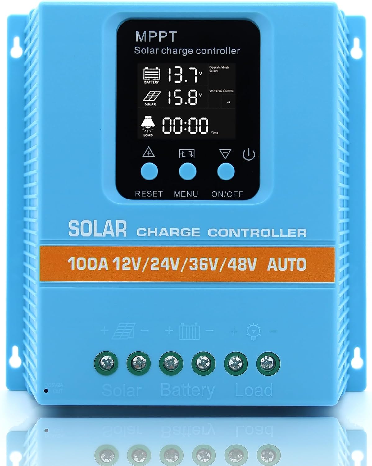 Upgraded 100A MPPT Solar Charge Controller 12V 24V 36V 48V LCD Display Battery Intelligent Regulator Max 100V Input