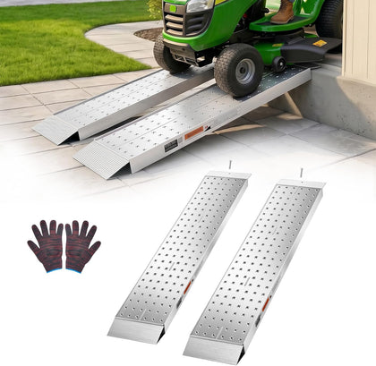 Aluminum Trailer Ramps, 2PCS 55 x 12 in, Heavy-Duty ATV Ramp Set with Anti-Slip Plates, 3000LBS Combined Capacity