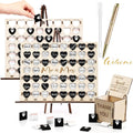 54 Pcs Wedding Guest Book Alternative, Mr & Mrs Heart Sign Game