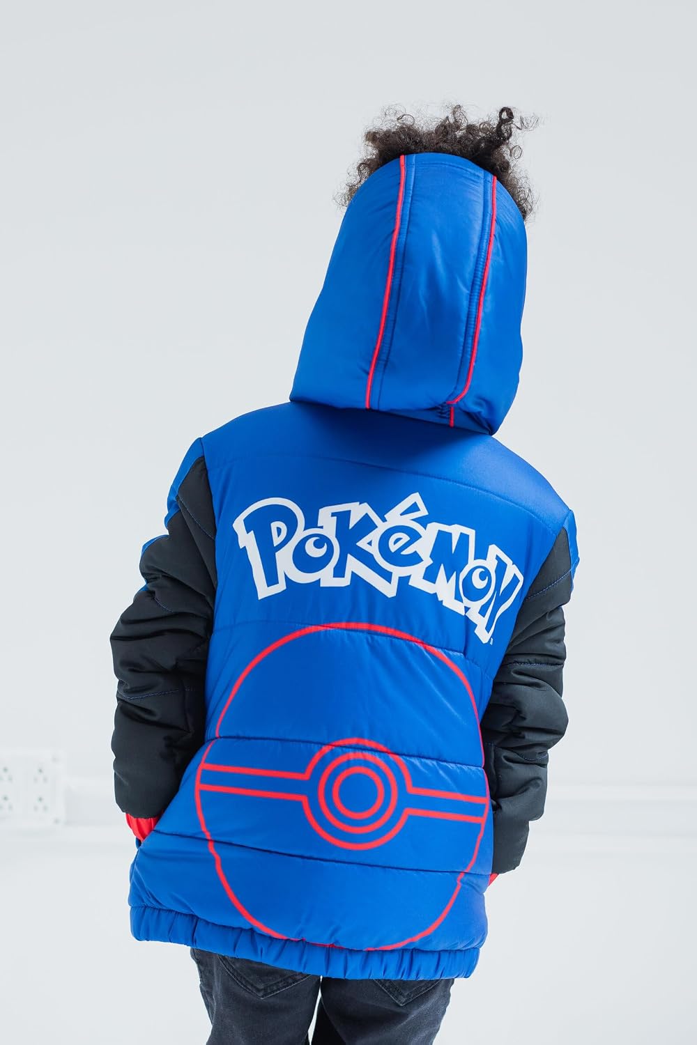 Pokemon Zip Up Winter Coat Puffer Jacket Little Kid to Big Kid