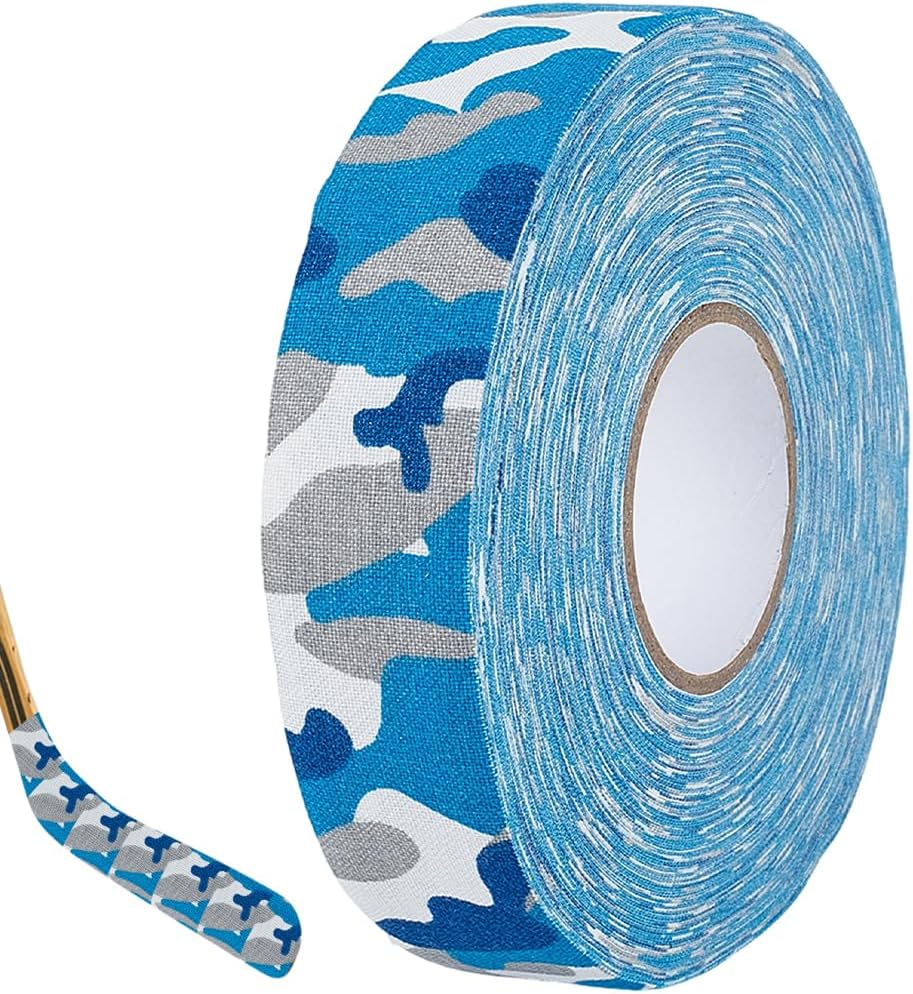 27.43 Yards Blue Camo Tape Cool Camouflage Pattern Athletic Sport Muscles Protective Non Slip Ice Hockey Pucks Skiing
