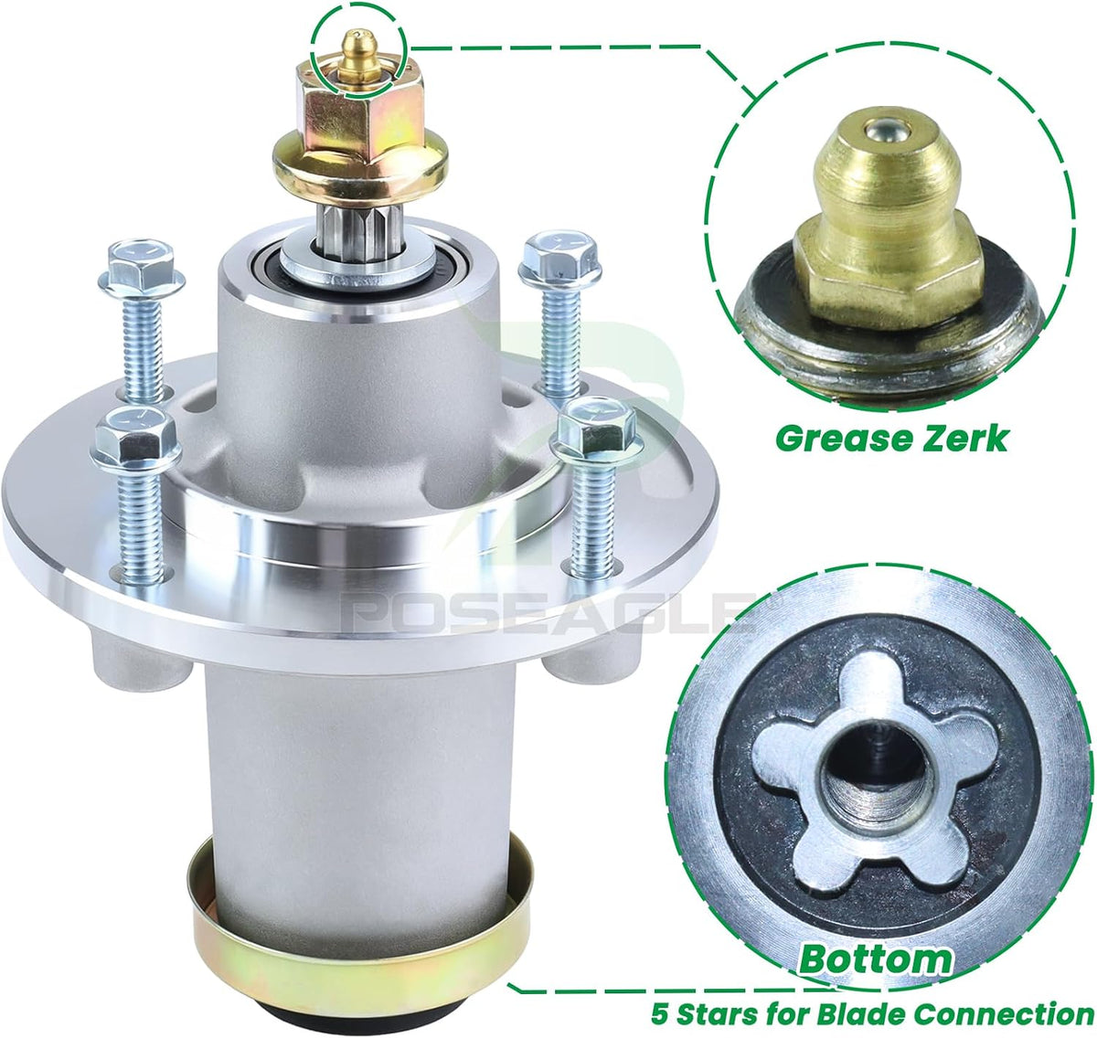 539112170 Spindle Assembly Kit for Husqvarna 42" 48" 52" 54" Decks | Replaces Husqvarna 539112170 Mandrel Assembly