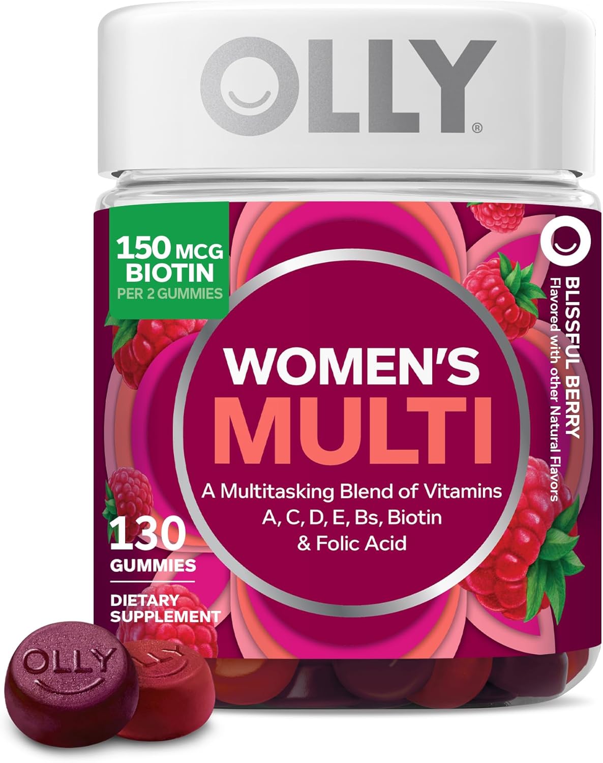 Women's Multivitamin Gummy, Women's Overall Wellness,* Vitamins A, C, D, E, Biotin, Folic Acid, Adult Chewable