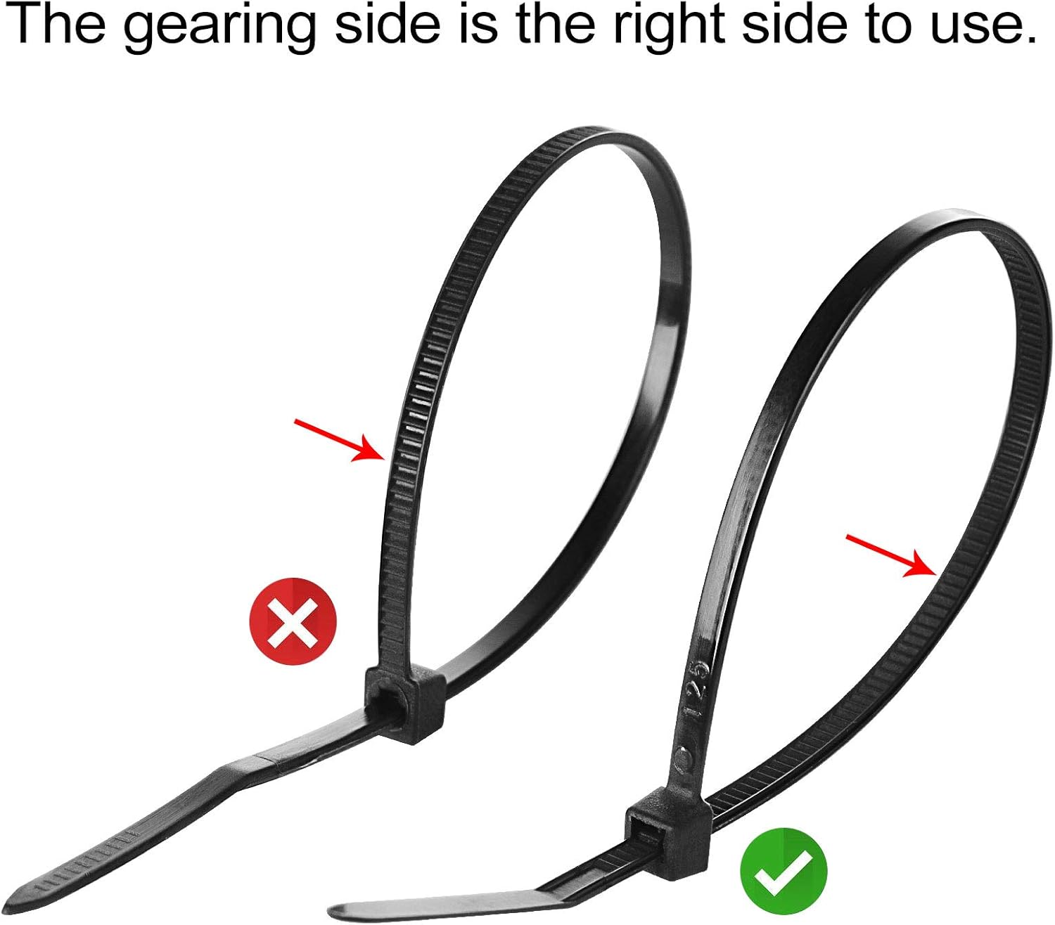 3/4" Strong Back-Glue Self Adhesive Black Cable Zip Tie Mounts 100pcs with 8" Zip Ties, Screws, UV Protection Outdoor